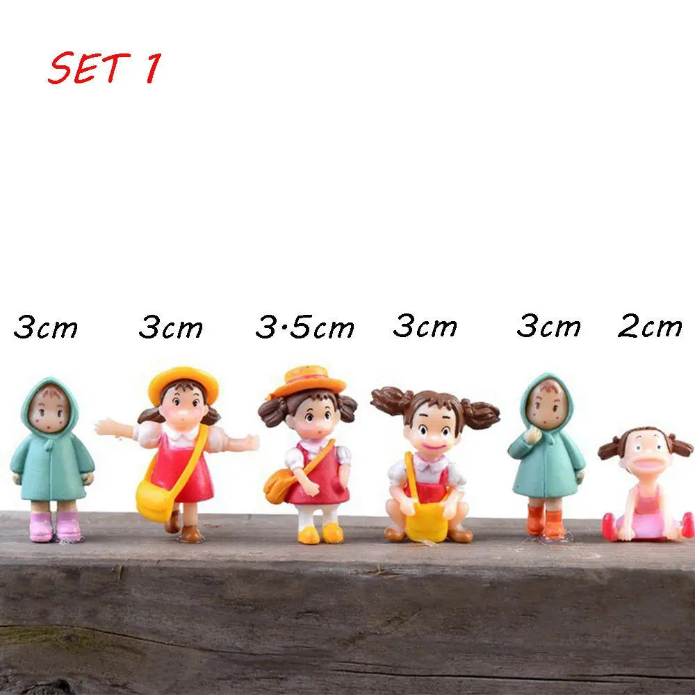 6pcs/set Resin Miniature Figurine People Girls Micro Landscape Decor Mini Fairy Garden Ornament Various Set Resin Craft Home