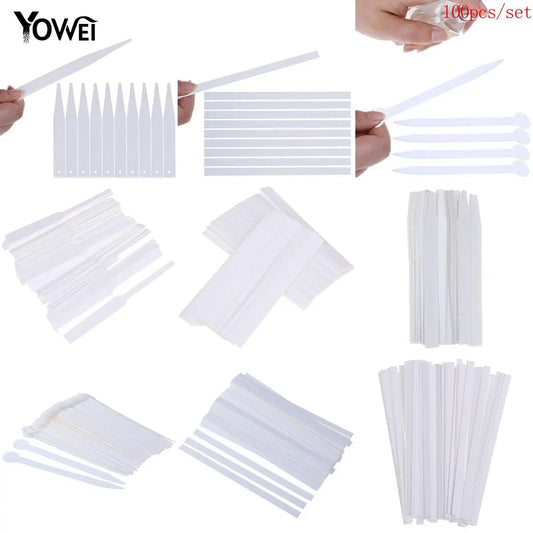 100pcs/lot White Aromatherapy Fragrance Perfume Essential Oils Test Tester Paper Strips