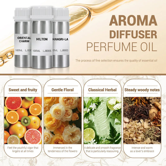100ML Hotel Perfume Oil Essential Oil Aromatic Fragrances Home Air Freshener Aroma Diffuser Hotel Aroma Oil