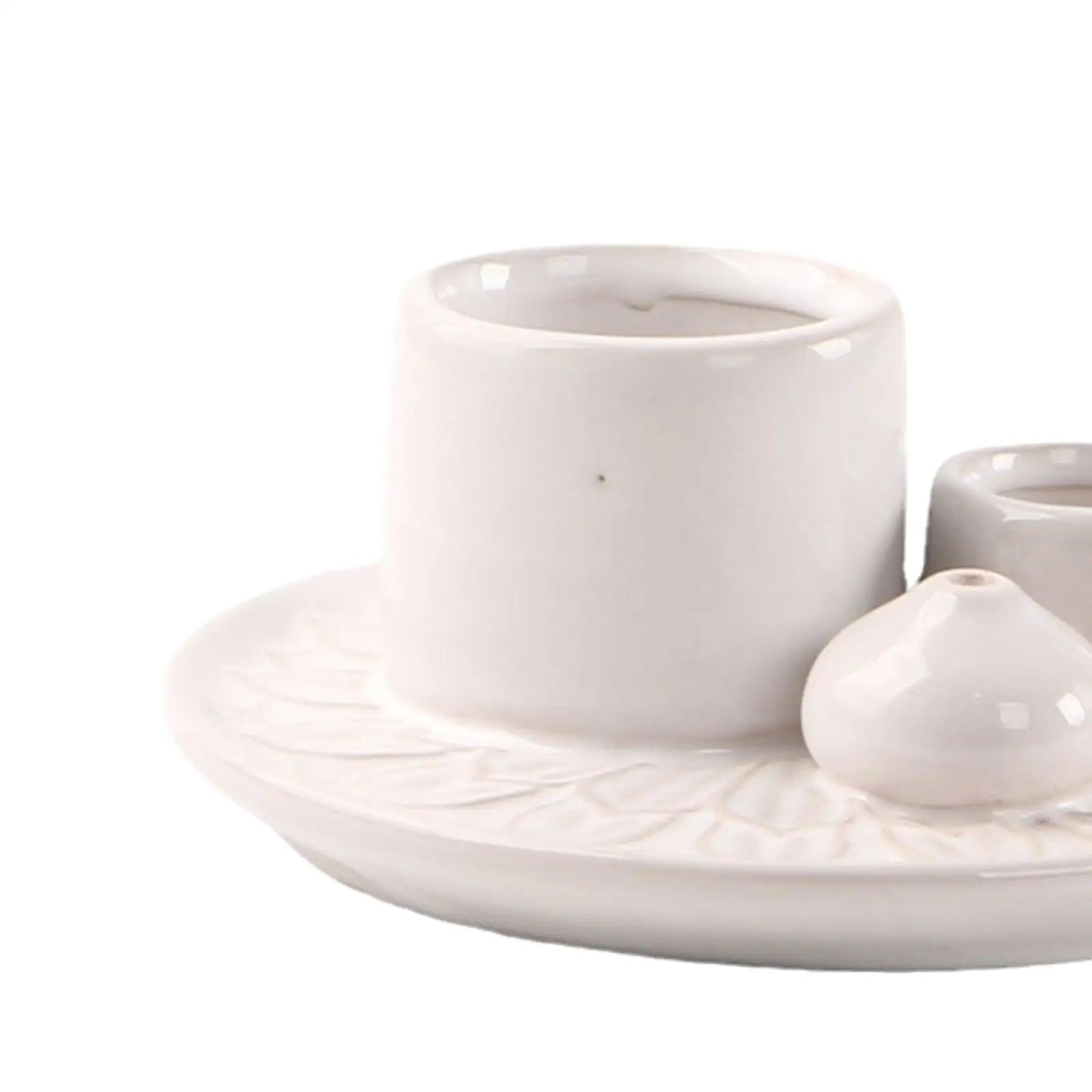 Ceramic Incense Holder Sage Holder Versatile 13x5cm Palo Santo Burner Sage Burning Bowl for Office Hotel White Decorative