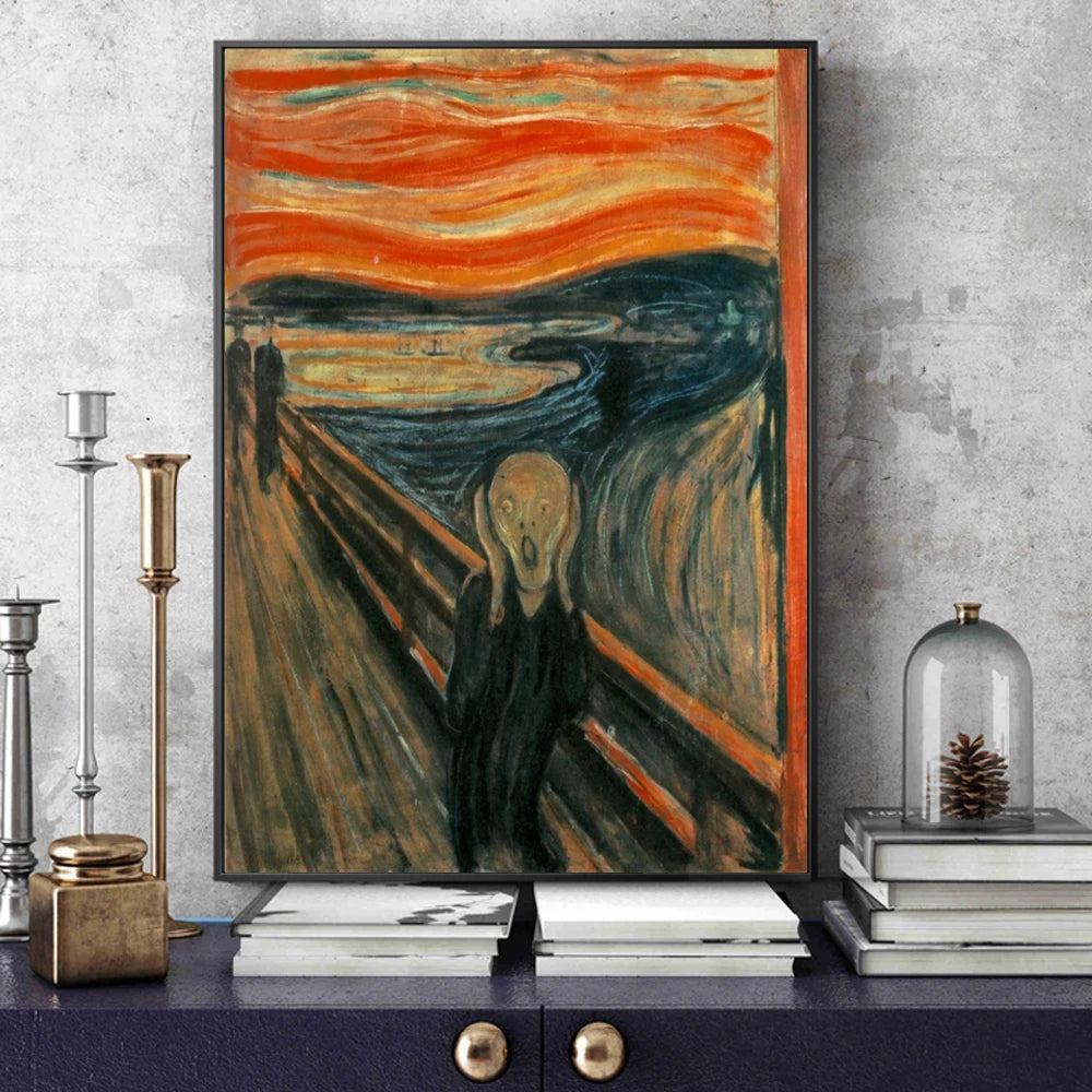 Edvard Munch The Scream Famous Canvas Art Paintings Reproductions Abstract Classical Scream Wall Posters Cuadros Home Decoration