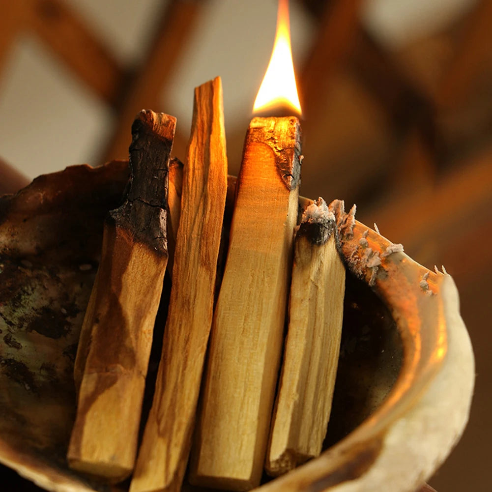 1-10pcs Palo Santo Scented Aroma Sticks Natural Crude Wood Strips Room Fragrance Strip Peru Flavor Yoga Healing for Purifying