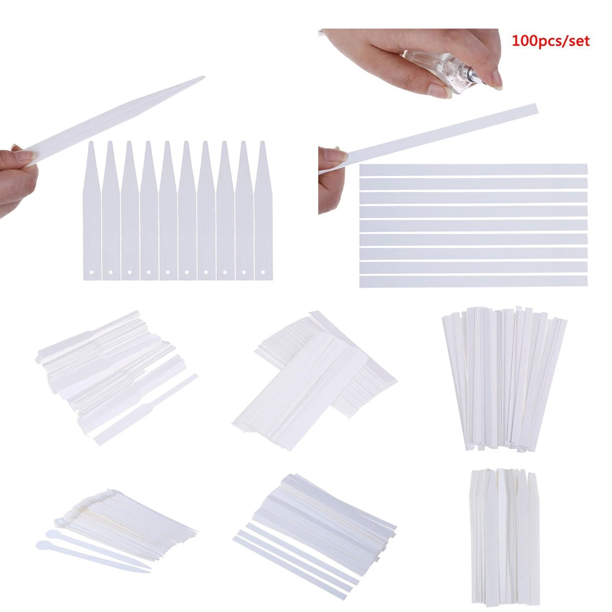 100pcs/lot White Aromatherapy Fragrance Perfume Essential Oils Test Tester Paper Strips