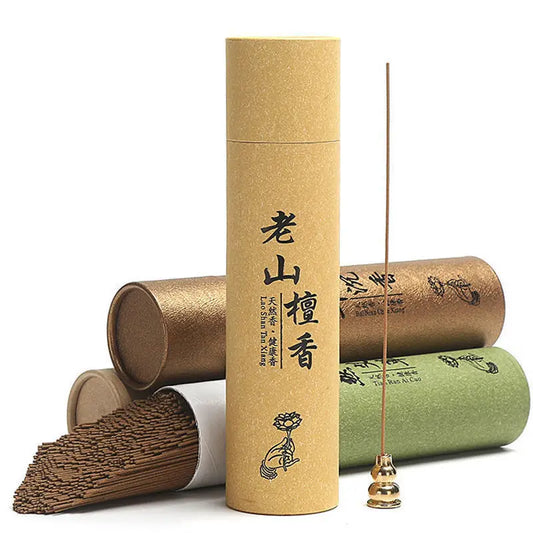 80g/200g Buddha Incense Sticks Laoshan Sandalwood Indoor Fragrance OUDH Stick Incense In Tube Wormwood Scents for Home