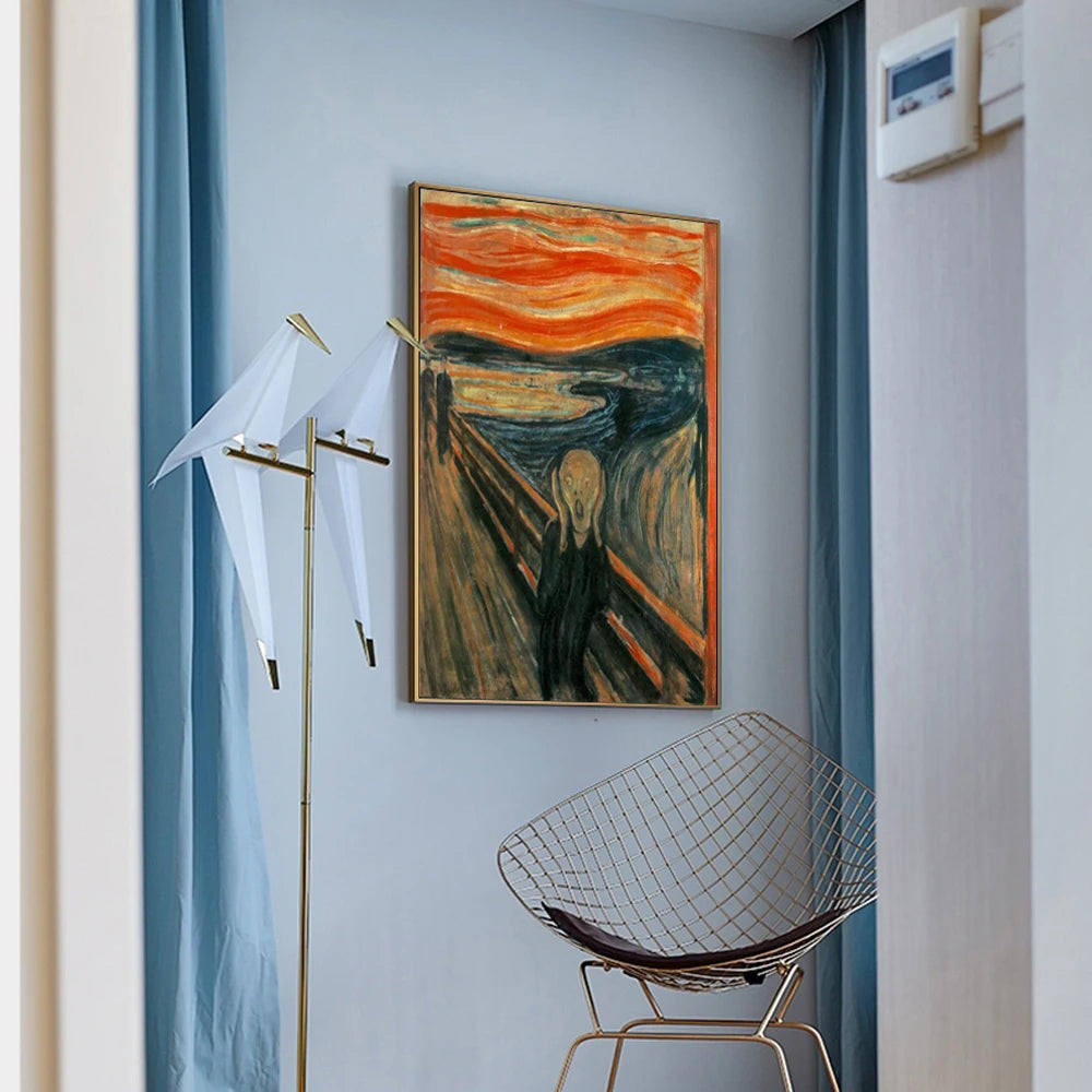 Edvard Munch The Scream Famous Canvas Art Paintings Reproductions Abstract Classical Scream Wall Posters Cuadros Home Decoration