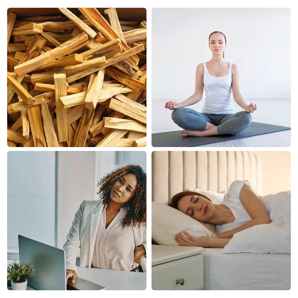 Palo Santo Wooden Aroma Diffuser Stick Purifying Healing Stress Relief Scented Aroma Sticks Smudge Sticks for Home Living Room